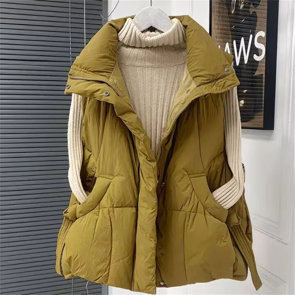 

Осень-зима 2021, новый свободный жилет в корейском стиле, модная куртка, женский пуховик, женская одежда