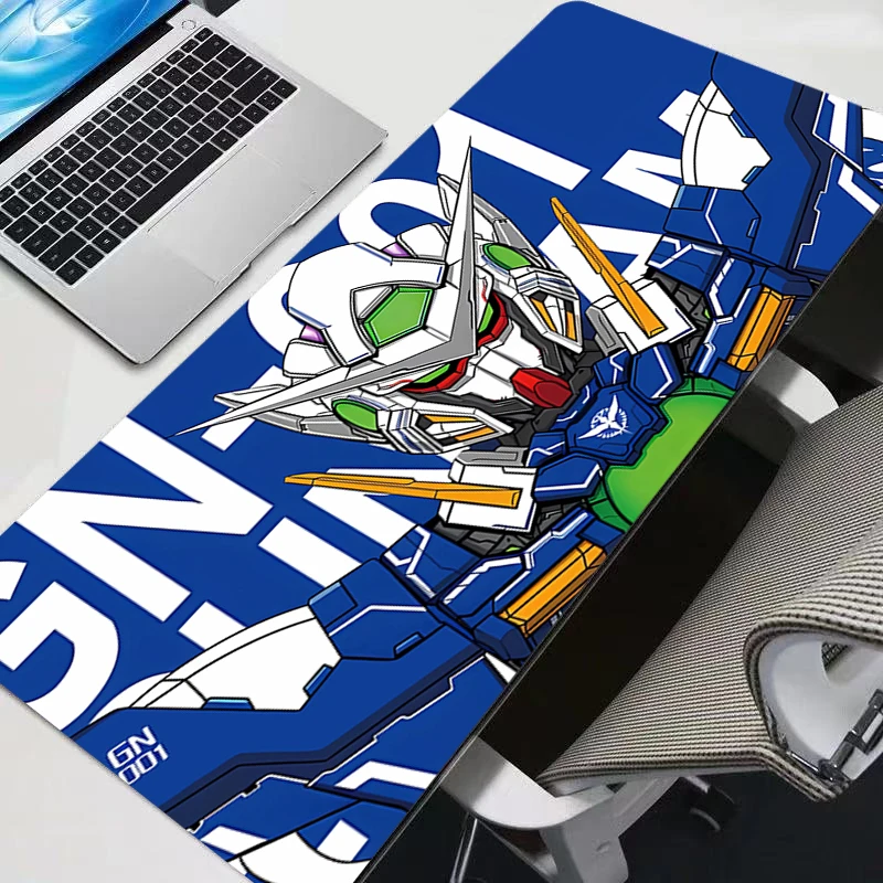 لوحة ماوس للألعاب بتصميم غير قابل للانزلاق بحافة مطاطية مخيطة من Gundam حصيرة مكتبية ميكانيكية محارب لوحة مفاتيح ألعاب ولوحة ماوس للعمل المكتبي