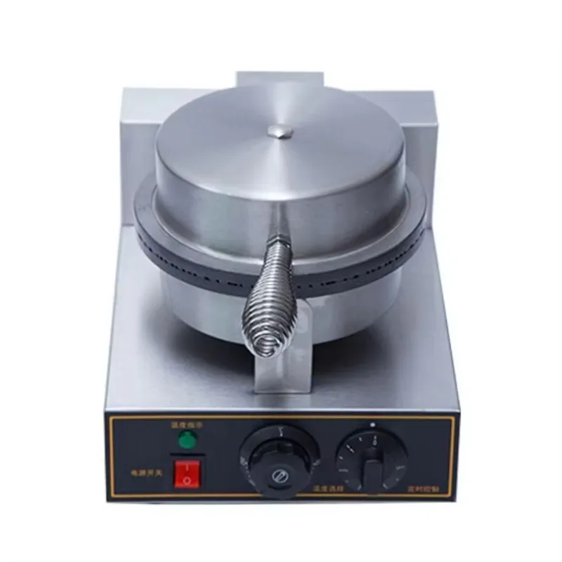 테박 공장 스낵 기계 전기 와플 제조기 아이스크림 콘 메이커 상업용 내구성 논스틱 에그 롤 크레페 팬