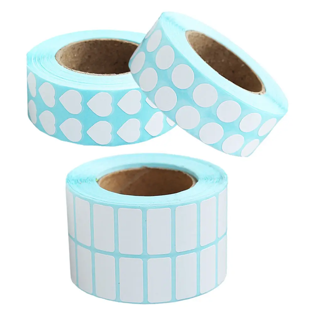 3 Rolls Blank Sticky Labels Removable Name Tag Sticker Label Sorting Tabs for Organizing Classroom Office Home Use
