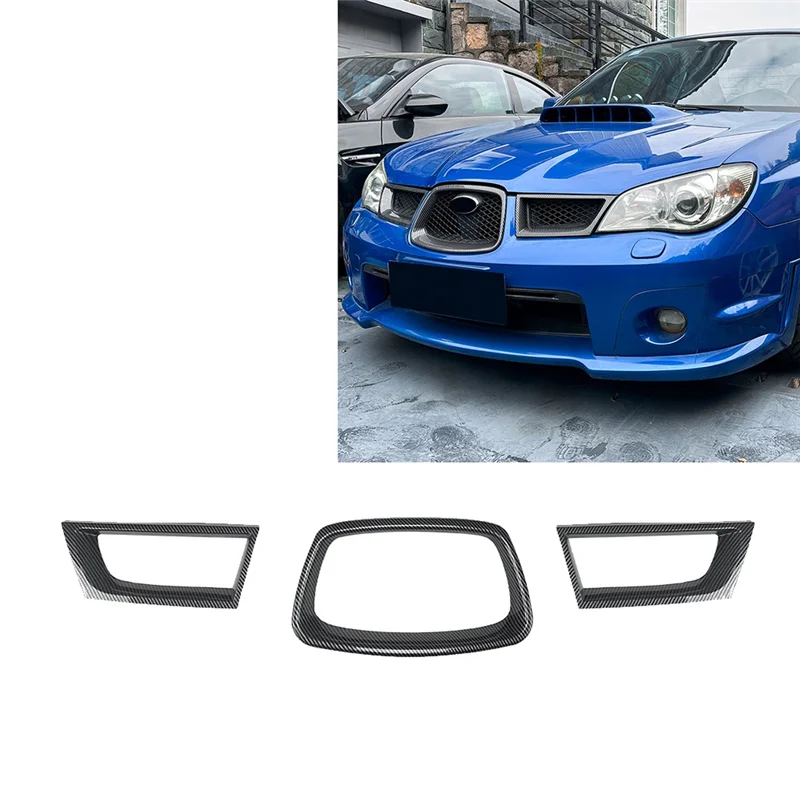 

Прочная решетка автомобиля, решетка переднего капота, гоночный бампер, гриль, внешние аксессуары для Subaru Impreza WRX STI 2006-2007, углеродное волокно
