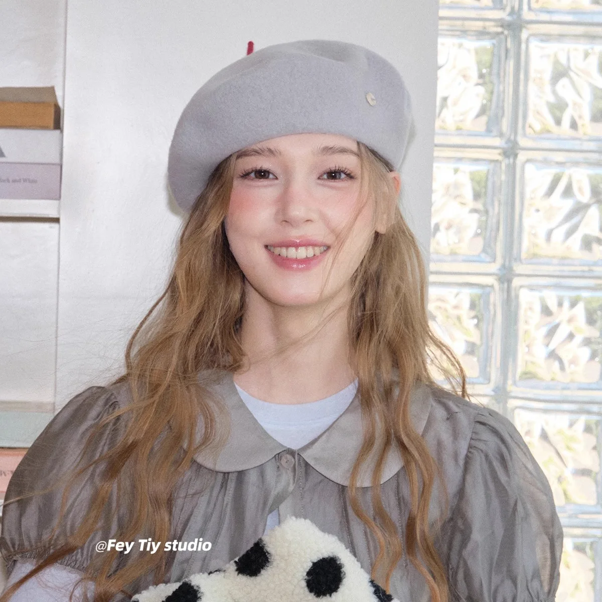 

Women's 100% Wool Beret | Solid Color Chic Versatile | Winter Warm Painter Cap