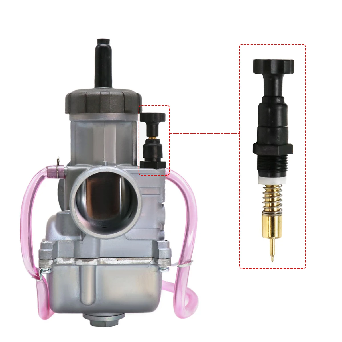 ZS MOTOS For Keihi PJ34 PJ36 PJ38 Carburetor Choke Lever Cold Start Button Starter Plunger Valve Choke Valve 16046-KA3-7610