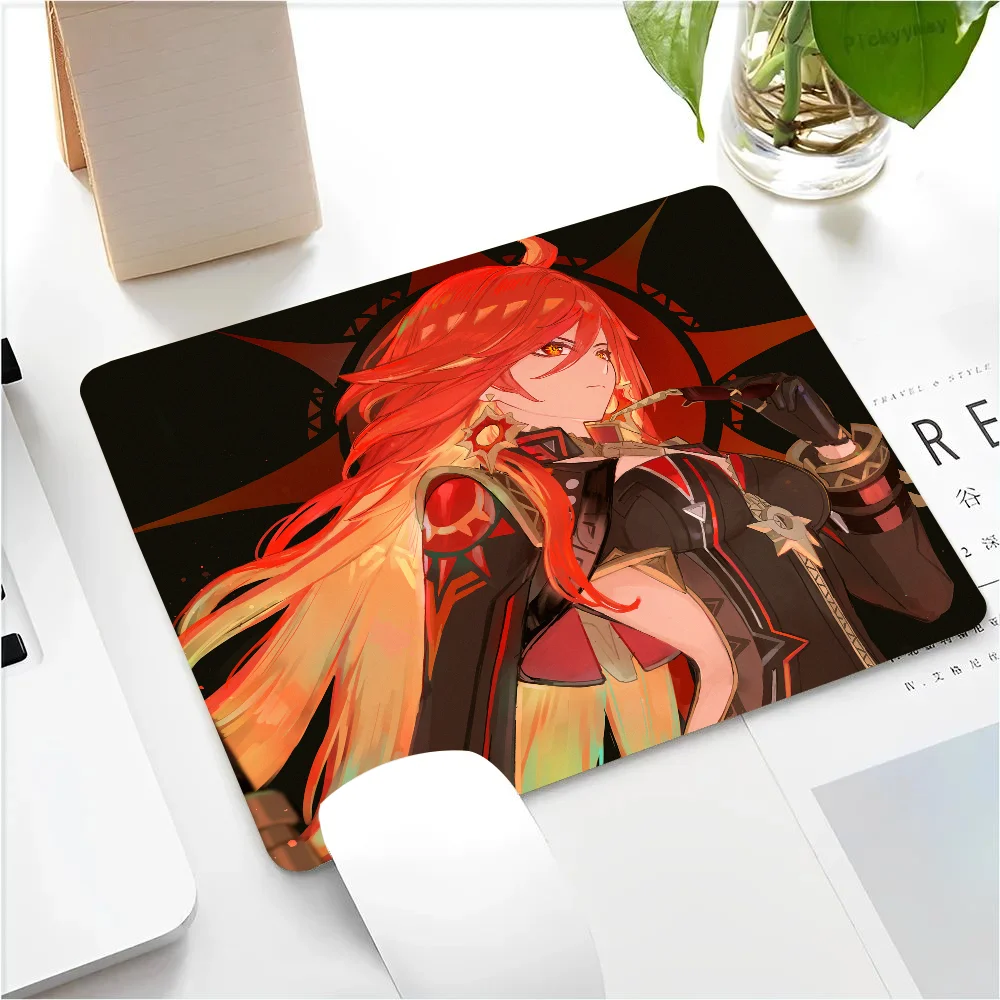 Mavuika Genshin Impact Mousepad Small LockEdge Mouse Pad For Gamers Computer Desk Pad Anti-slip Rubber