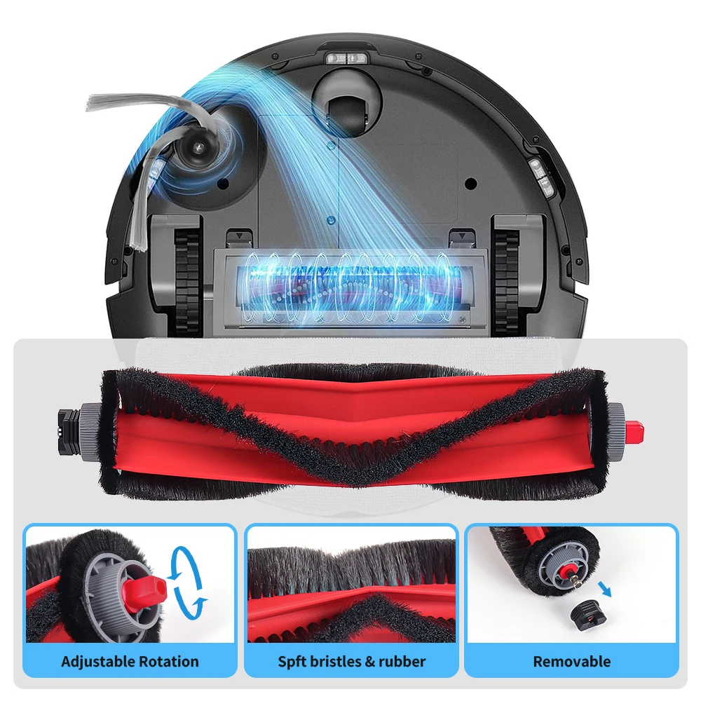 For Roborock Q7 TF TF+ Q7T+ Q7B Q7 L5 L5+ Q7 M5 M5+ Main Side Brush Mop Pads HEPA Filter Robot Vacuum Cleaner Accessories