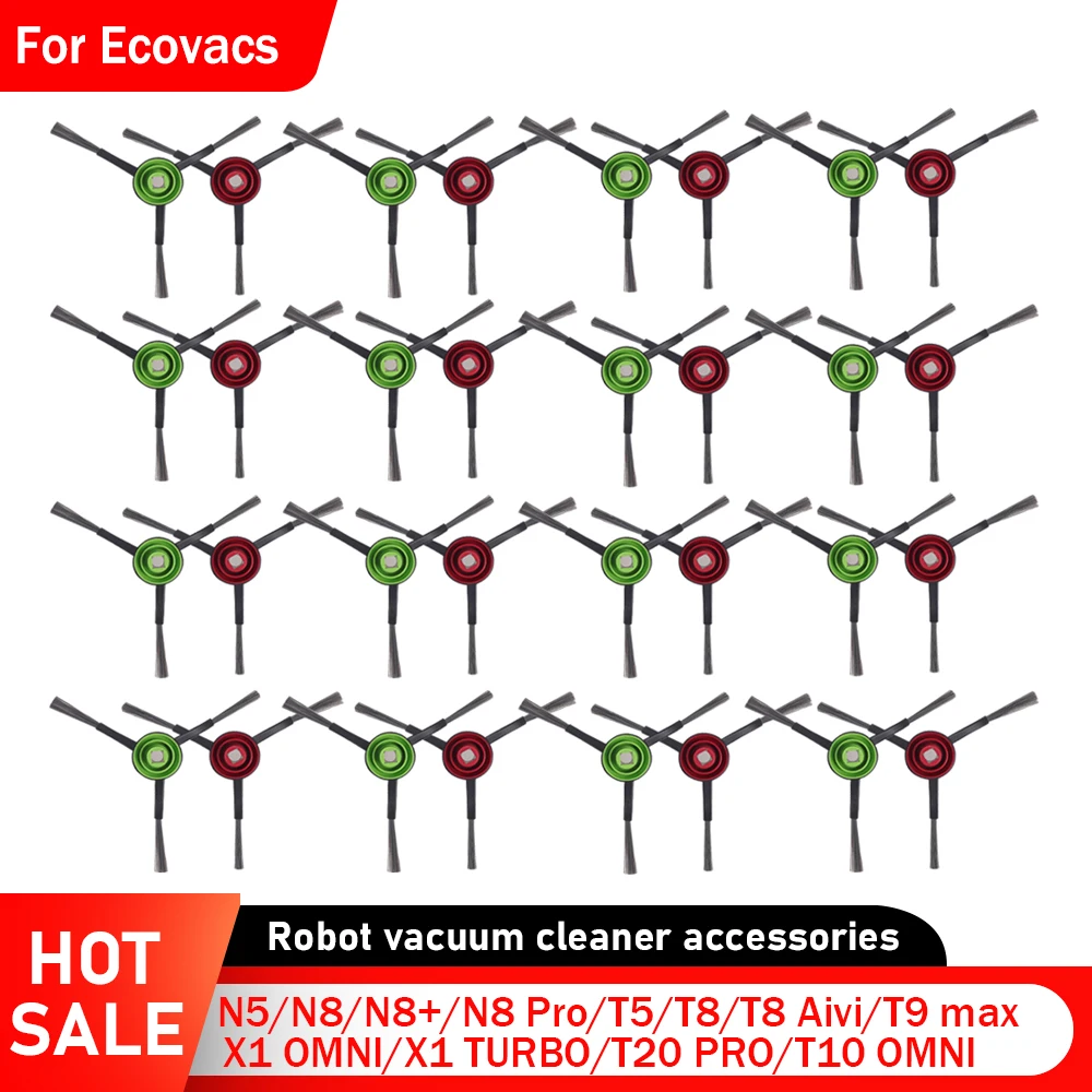 Piezas de cepillos laterales para Ecovacs N5/N8/N8+/N8 Pro/T5/T8/T8 Aivi/T9 max/X1 OMNI/X1 TURBO/T20 PRO/T10 OMNI accesorio para aspiradora