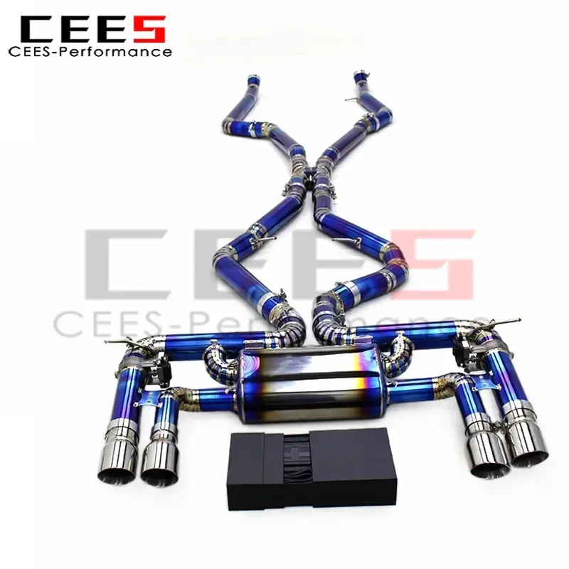 

cees Performance Catback Exhaust Pipes for BMW X5M/X6M F85/F86 4.4TT 2015-2019 Racing Exhaust Valve Electric Muffler System