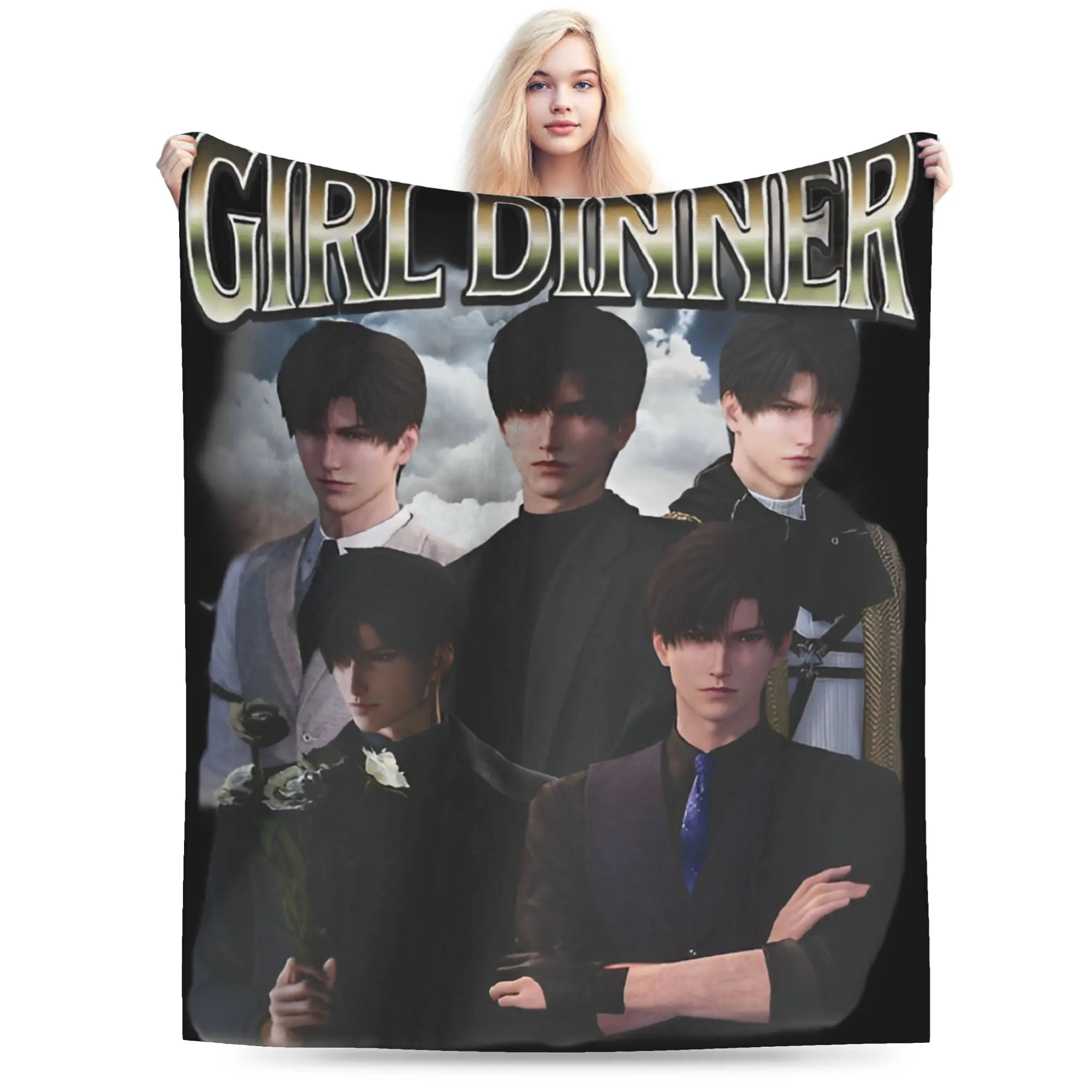 

Zayne Love and Deepspace Blanket Flannel Printed Multifunction Warm Throw Blankets for Bed Car Bedding Throws