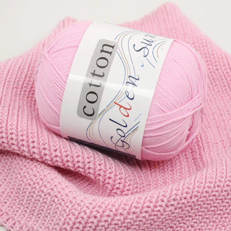 1Pcs 50g Natural 100% Cotton Soft Baby Knitting Yarn Anti-Pilling for Hand Knitting Crochet Yarn