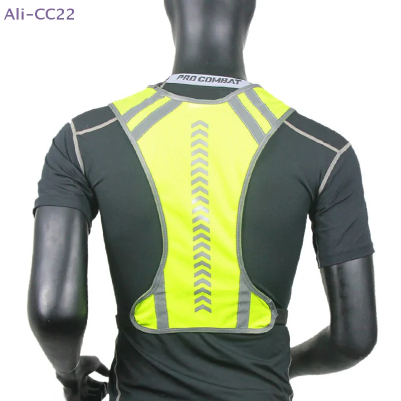 {CC22} Visible Reflective Vest Working Clothes Night Security Outdoor Running Cycling Coat Motorcycle Safety Jacket
