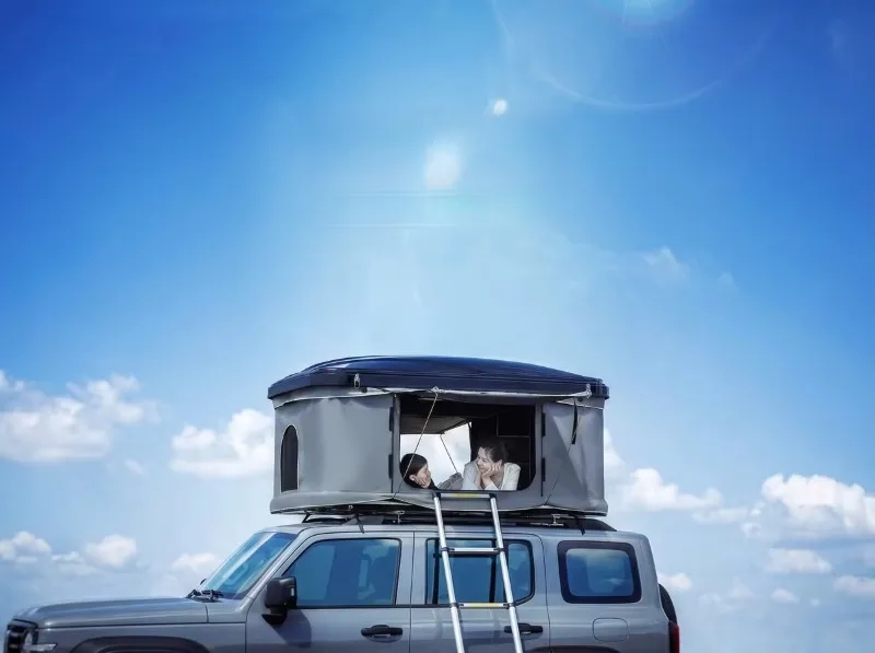Roof Top Tent 1-2 Person Person Aluminum Car Rooftop Tent Waterproof Automatic Pop-up Hard Shell Camping Roof Top Tent