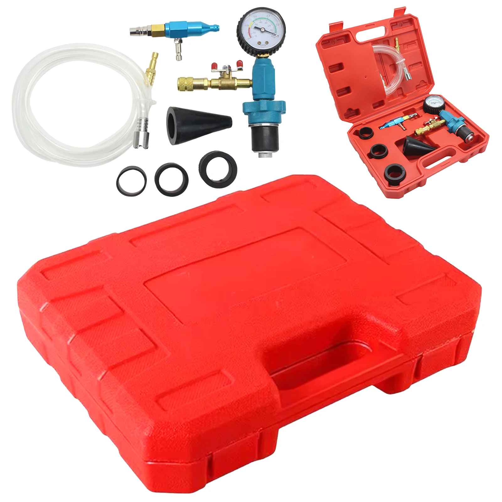 Vacuum Purge Tool Cooling System Vacuum Purge Antifreeze Change Filler Set Auto Car Radiator Coolant Purging Tools Set for Cars