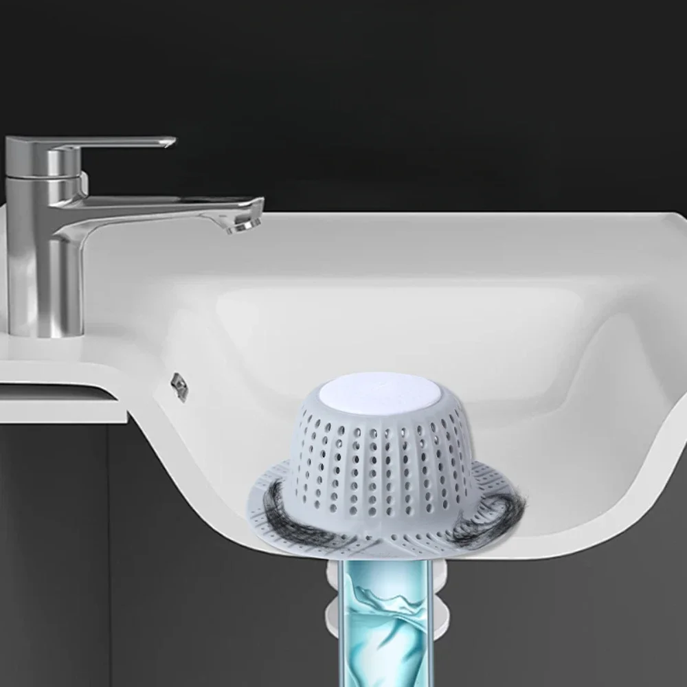 

Washbasin Anti Clogging Hair Blocker Bathroom Accessories Floor Drain Hair Catcher Silicone Sink Filter Shower Bathtub Drinage