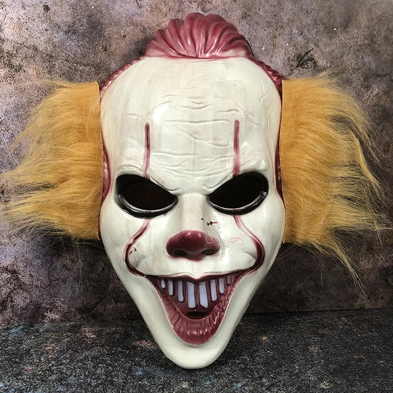 Máscara de Joker de Halloween, accesorios de fiesta de disfraces de payaso, cara completa, decoración de Terror divertida, accesorios de disfraces