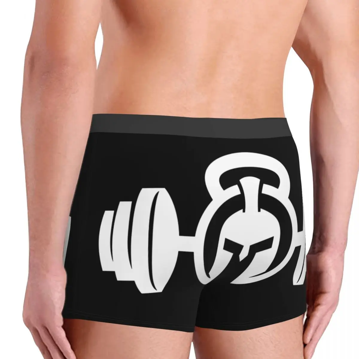 Grappige Spartaanse Sportschool Logo Boxers Shorts Slipje Heren Onderbroek Comfortabele Bodybuilding Fitness Spierslips Ondergoed