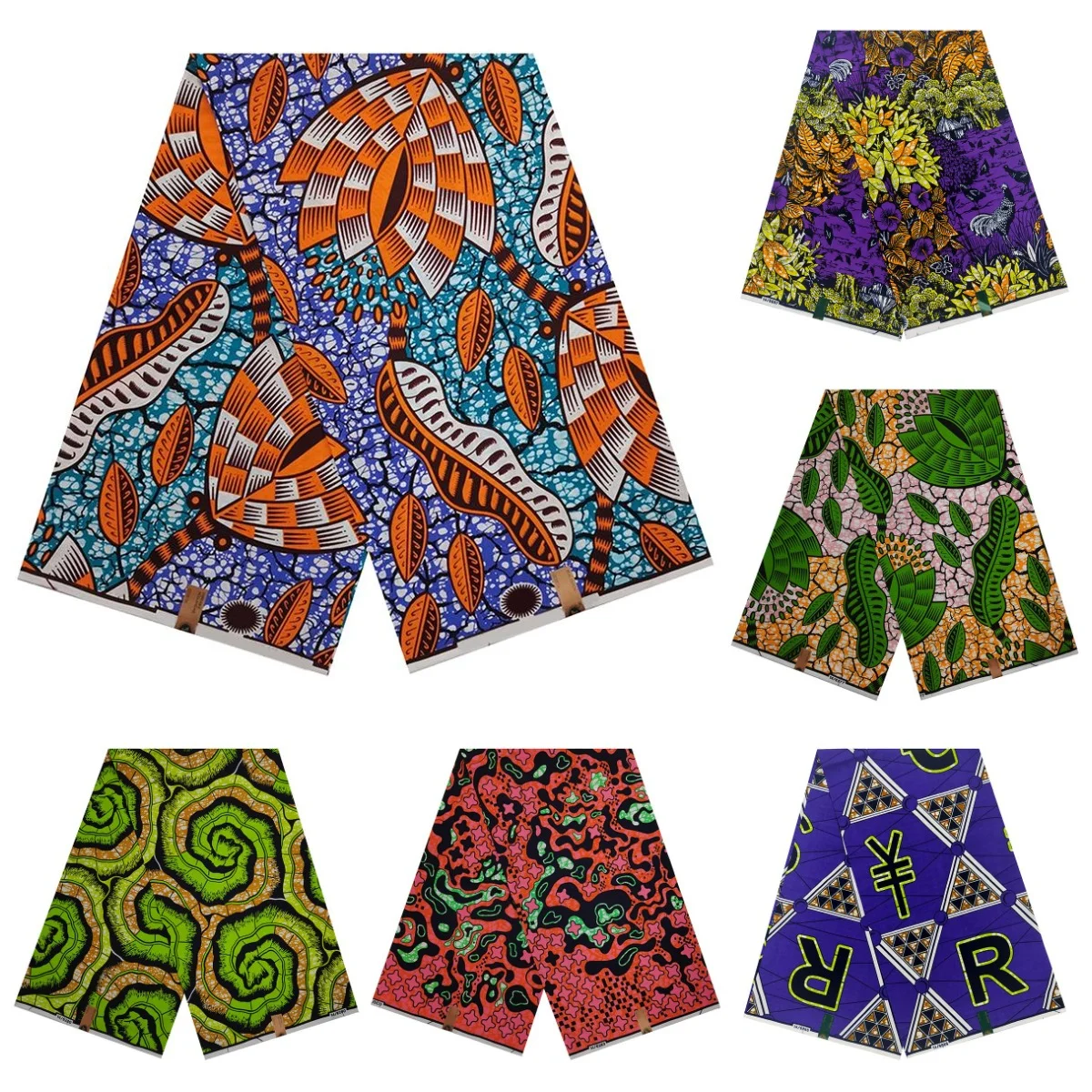 Nieuwste ontwerp Nigeriaanse vrouwen traditionele waxprints stof outfit echte 100% katoen zachte doek Ankara naaien jurken 6 yards