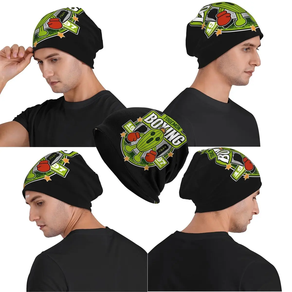 تصميم فريد من نوعه Togemon Boxing Digital Monster Digimon Bonnet Knit Hat Merch Winter Cozy Chemo Beanies للرجال