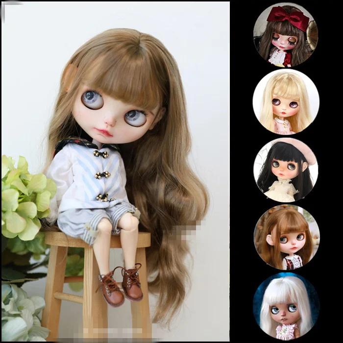 

blyth doll wig for blyth size bjd cute fashion super soft marshmallow curly imitation mohair doll accessories