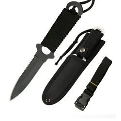 Outdoor Carry Small Straight Knife Tactical Diving Hunting Knife High Hardness Survival Knife Wilderness Survival Pocket Knife