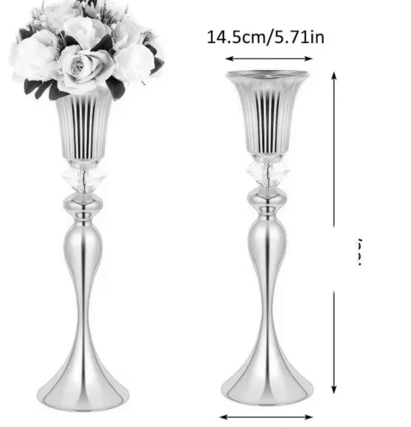 

12pcs) Wedding Centerpiece Decoration Mariage Bridge Large Gold Metal Flower Stand