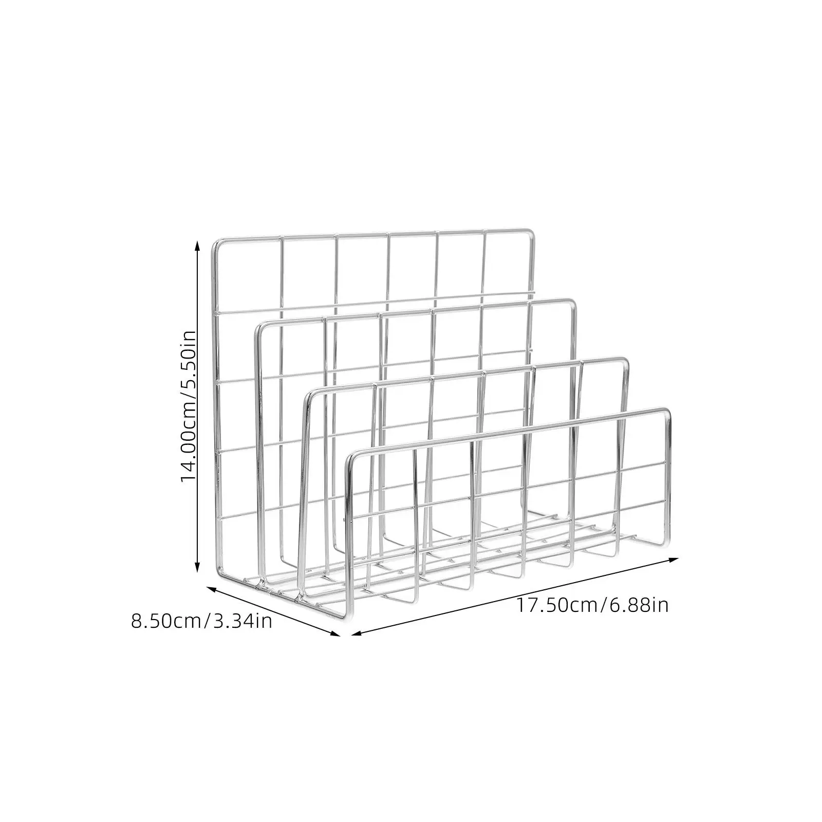 Metal Desk File Holder Desktop Organizer Mail Sorter Folder Notebook Book Rack for Office Countertop