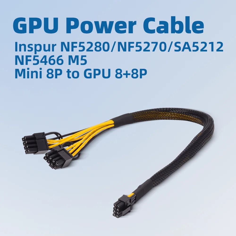 Mini 8pin To 8pin (6+2) GPU Graphics Card Power Cable NF5280/NF5270/SA5212/NF5466 M5 Server