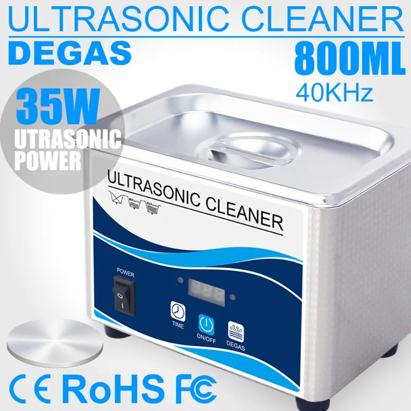 Ultrasonic Cleaning Machine Household Desktop Trough Jewelry Glasses Temperature Degree Adjustable Stainless Steel Washing Maker