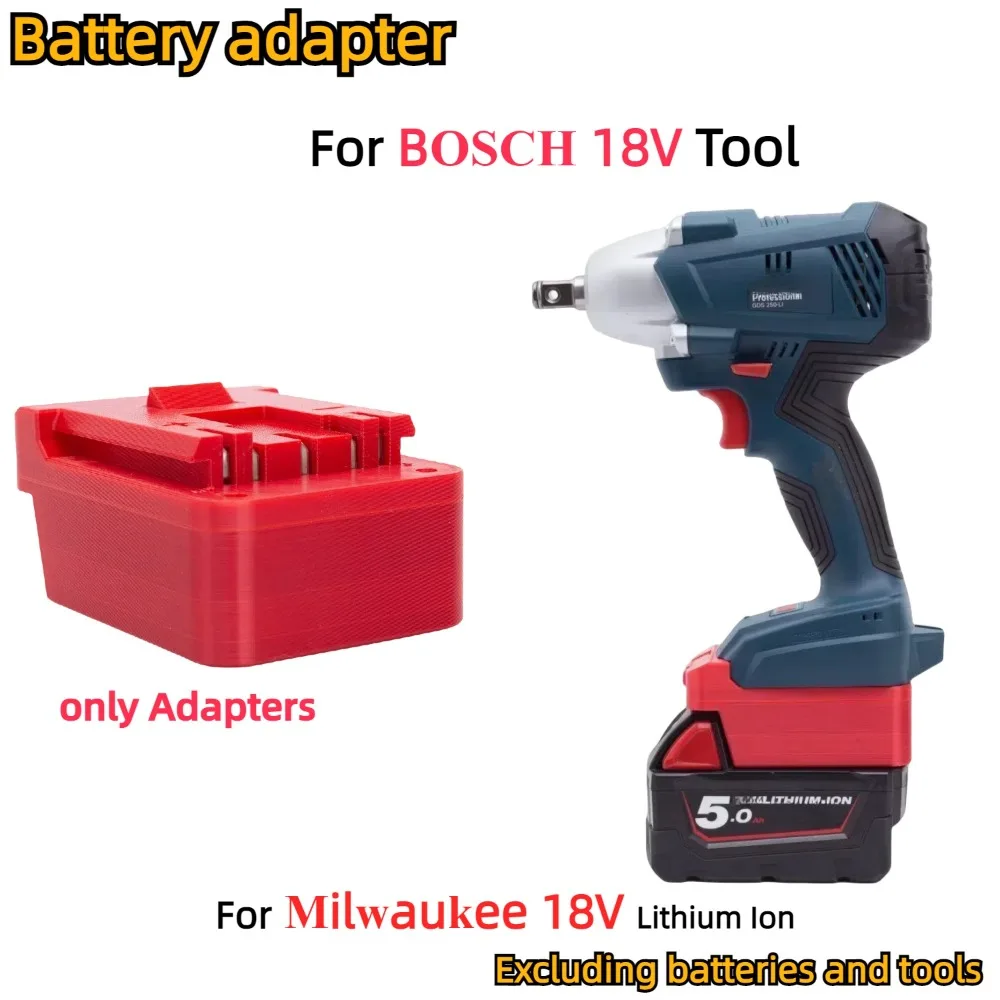 

Adapter/Converter For Milwaukee 18V Li-ion Battery TO BOSCH 18V Cordless Electric Drill Tools accessory (Only Adapter)