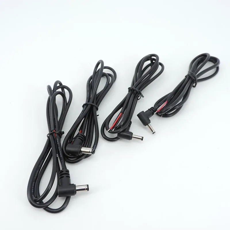 CCTV 카메라용 DC 전원 케이블, 22AWG 익스텐션 코드, 수 암 커넥터, q1, 4.0x1.7, 3.5x1.35mm, 5.5x2.1mm, 2.5mm, 1m