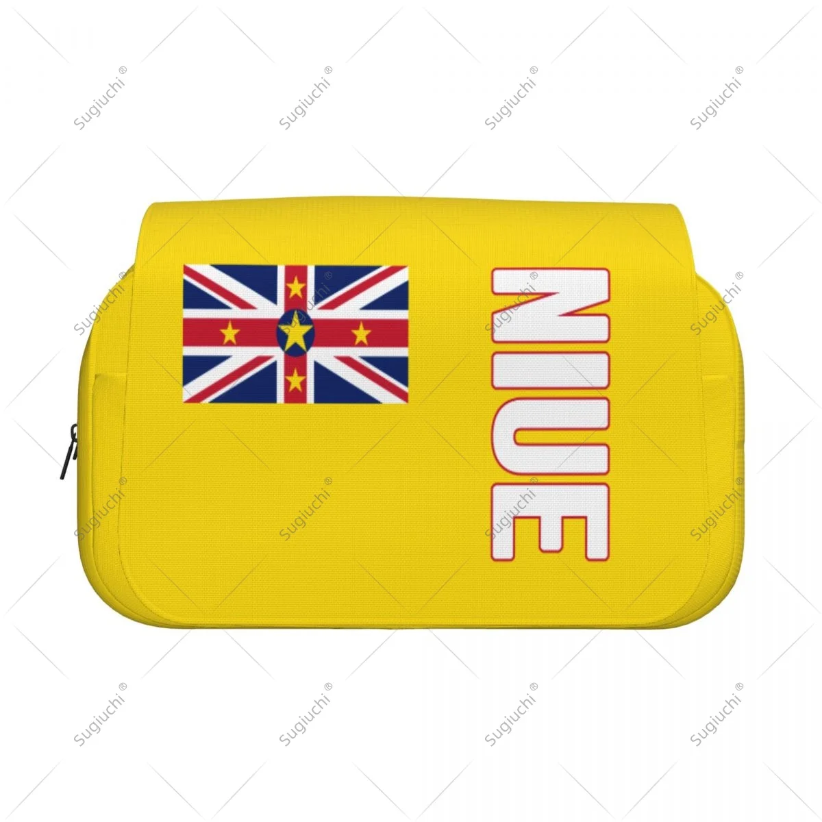 Pencil Case Scissors Bags 3D Niue Flag Double-layer Oxford Cloth Stationery Storage Pen Box Case