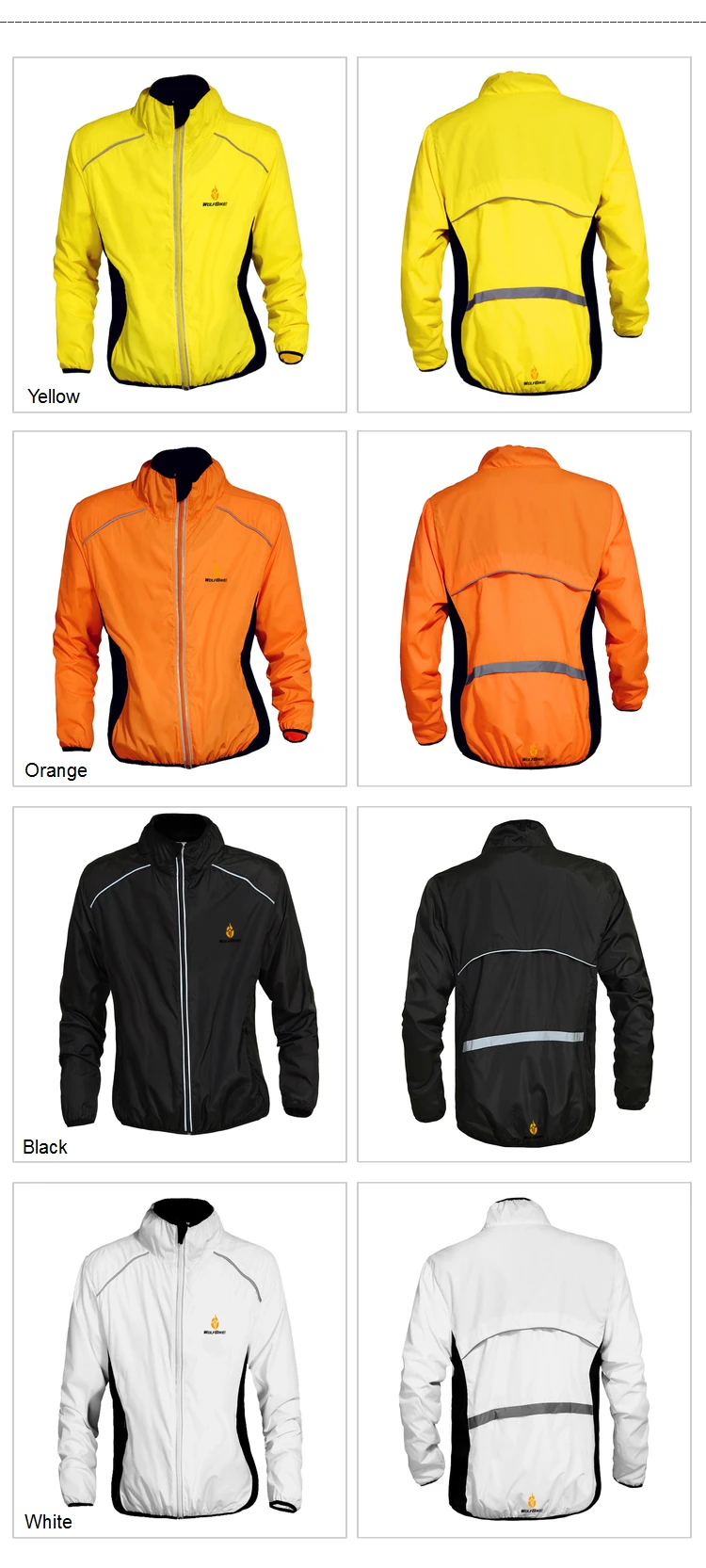 WOSAWE Fahrrad-Windbreaker Winddichte Wasserabweisende Jacke Atmungsaktive Outdoor-Sport-Wander-Laufjacke – Detail 3