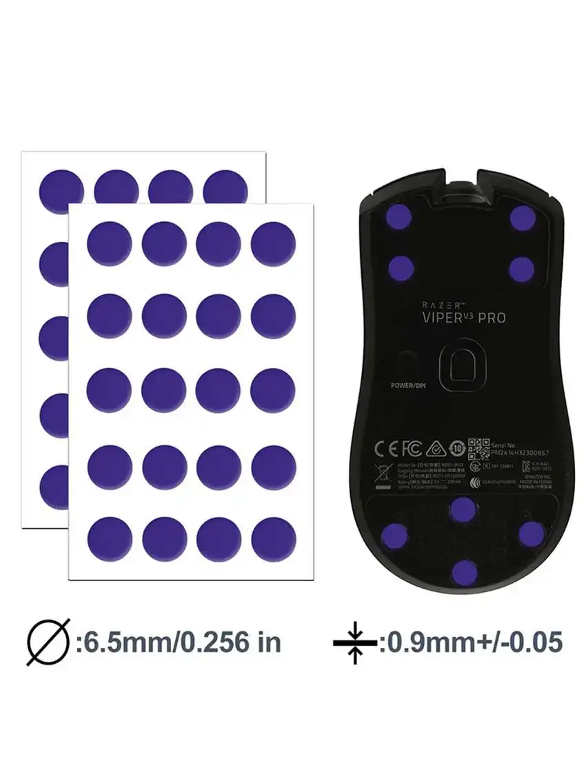 X-Raypad Obsidian – podeszwy do myszy bezprzewodowej, pasujące do wszystkich modeli – ciche działanie i precyzyjne sterowanie. — zdjęcie produktu 7