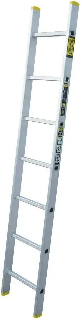 Aluminium-Arbeitsleiter mit 7 Stufen – Profi-Aluminiumleiter, 191 cm lang, bis zu 150 kg Traglast, Arbeitshöhe ca. 279