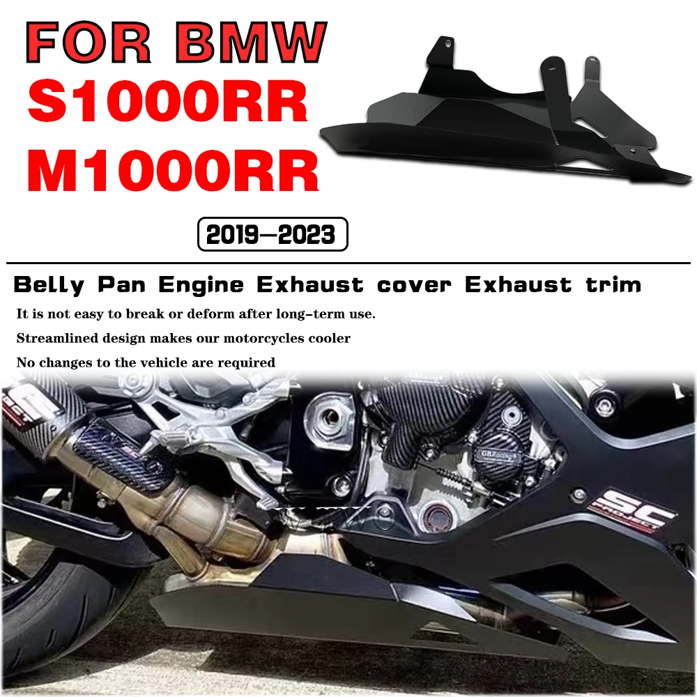 

For BMW M1000RR S1000RR 2019 2020 2021 2022 2023 Motorcycle Accessories Belly Pan Engine Exhaust Cover Thermal Insulation Trim