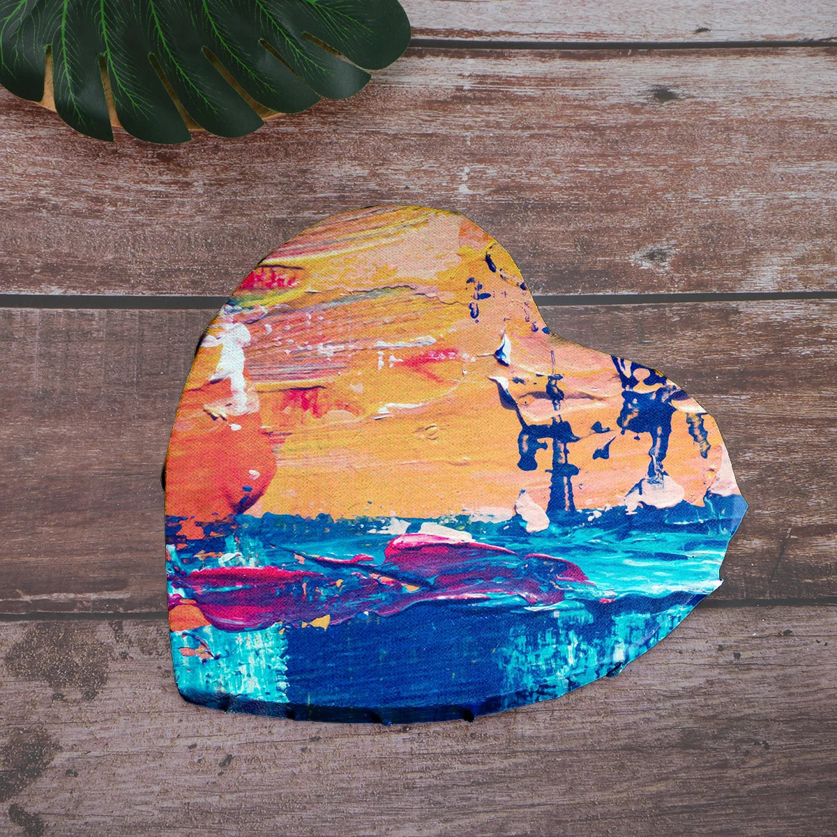 

2pcs Heart Shaped Canvas Creative Cotton Wood Painting Board Art Drawing Gift 30Cm Loving Design Canvas Board Art Supplies
