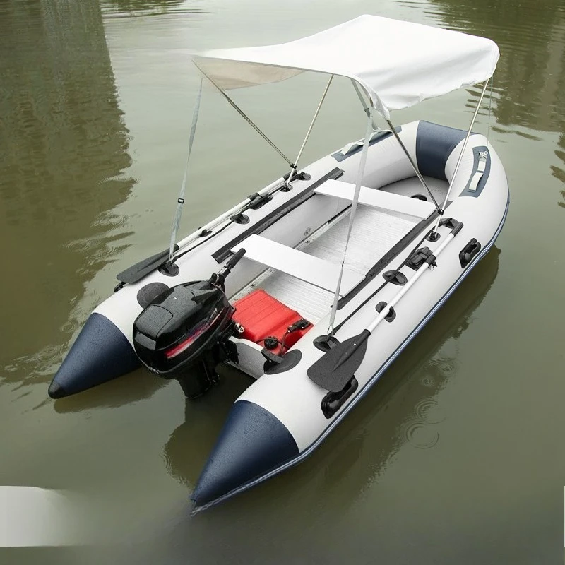 

Надувной рыболовный плот из ПВХ для 5-6 человек, 3,8 м, с алюминиевым полом и гребными аксессуарами, дизайн предотвращения столкновений