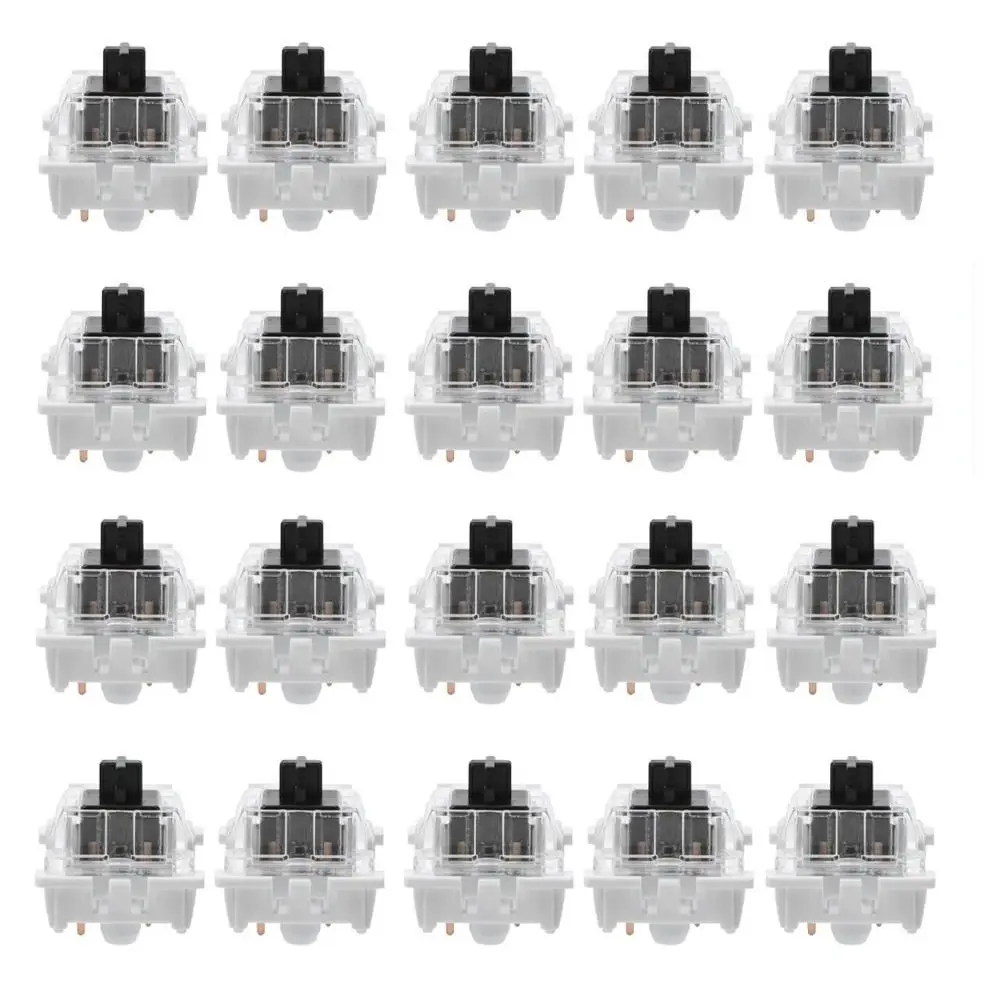 

20PCS Black Switch Keyboard Switches 3 Pin Linear Switch Mechanical Keyboard Switch Switch Replacement Mechanical Keyboard