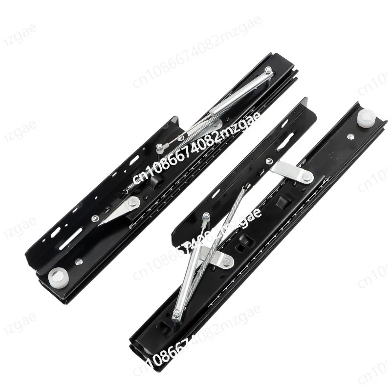 Rising Extension Hidden Slide Drawer Invisible Furniture Side-Mount Elongated Guide Rail Desk Lift Multi-Section Track