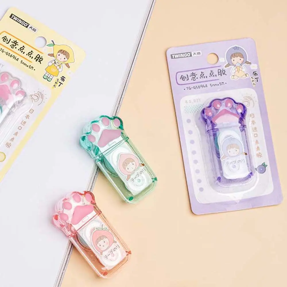 Double-sided Tape DIY Craft Runner Roller Tape Roller Tape Adhesive Paper Tape Cat Claw Pointing Glue Stick Double Sided