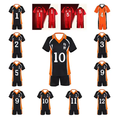Haikyu!! Haikyuu Cosplay Costume Karasuno Koukou High School Volleyball Club Hinata Shoyo Kageyama Tobio Sportswear Jerseys