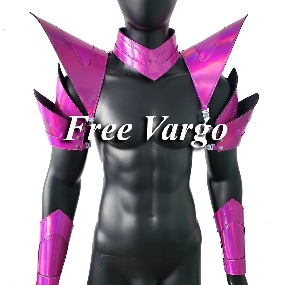 Burning Man Holographic Laser Rosered Armor,Rave Festival Costume Armor Outfit Clothing