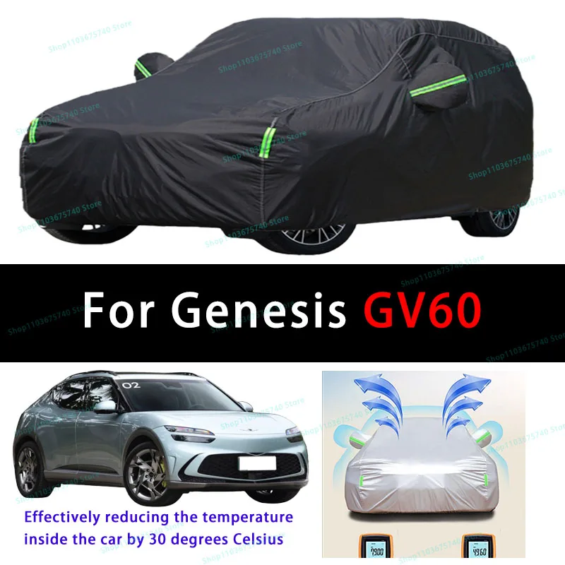 

For Genesis GV60 Summer Full Car Covers Outdoor Sun uv Protection Dust Cooling Protective Auto Protective Cover