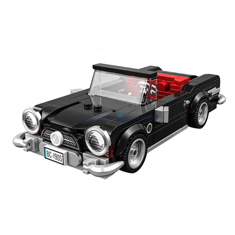 190SL Retro Convertible Car Building Blocks MOC T1098 Speed Vehicle Model Bricks High Tech Ideas Toy Collection Gift Kid Aldult