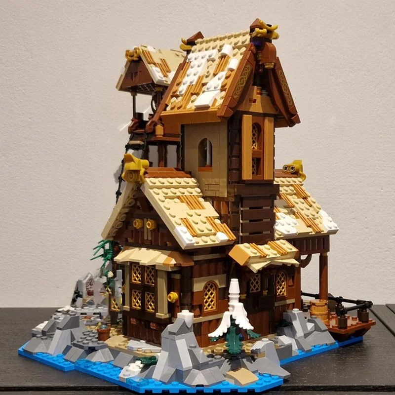 1837 pièces MOC Viking Port maison idées et modèle CUUSOOed jouet blocs de Construction Construction cadeau de noël bricolage brique créative enfants