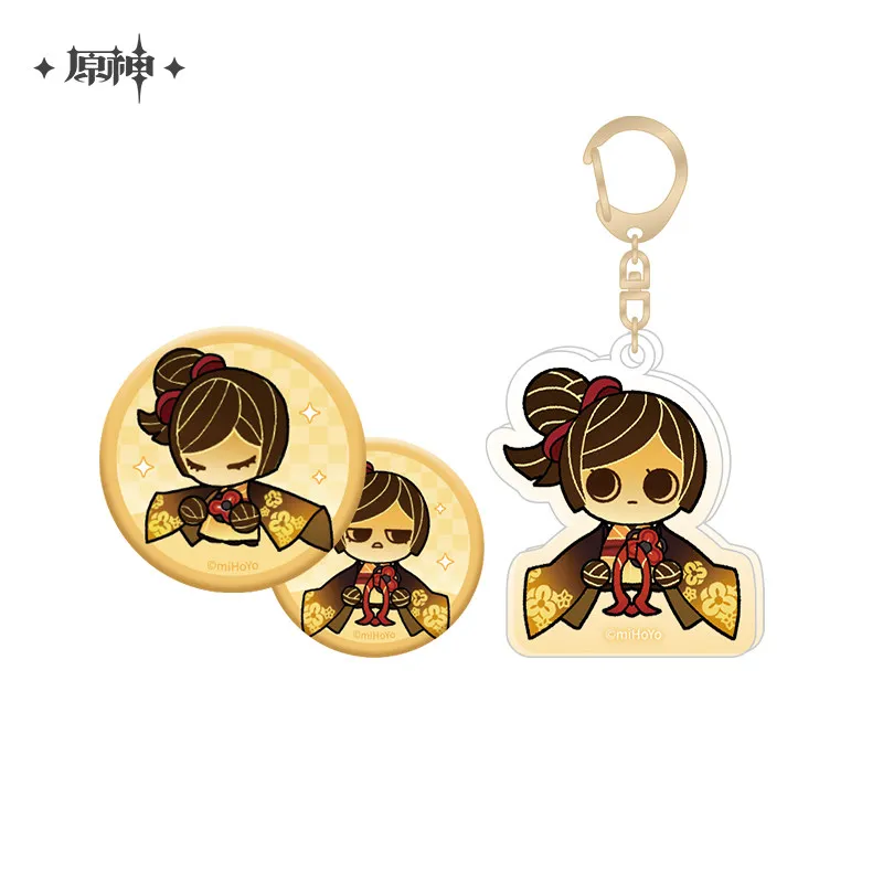 Official Genshin Impact Chiori Series Badges Acrylic Pendant Cosply Costume Accessories Fan's Collection Gifts