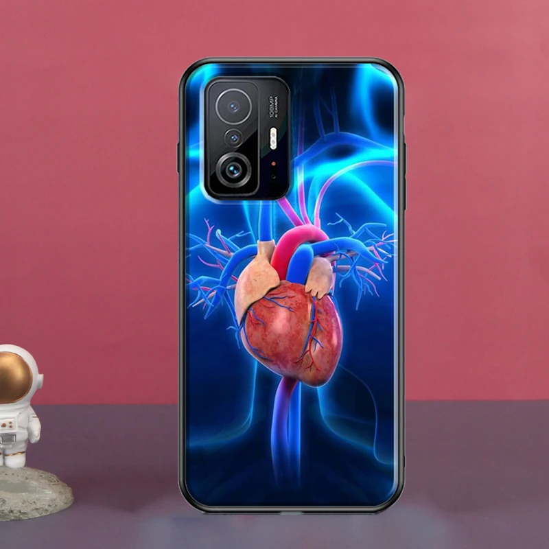 Medical Human Organs Heart Art For POCO X5 X3 F5 Pro X4 F4 GT M5s C40 F3 Case For Xiaomi 13 Lite 12 11T 12T Pro 12X Cover