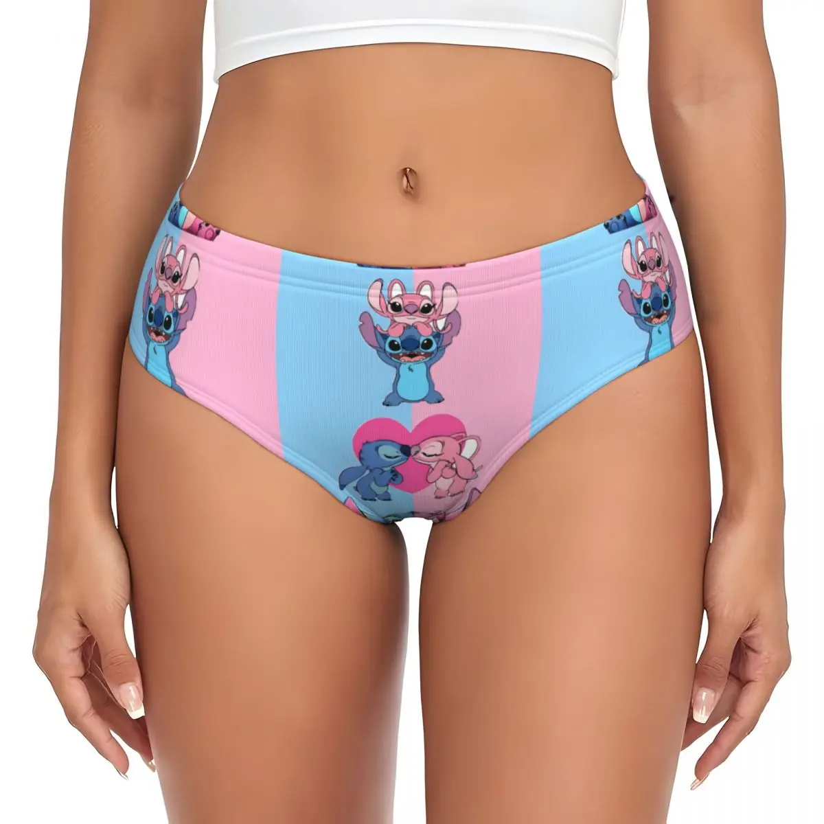 Braguitas Personalizadas con Costuras en S para Mujer, Ropa Interior Transpirable con Diseño de Amor