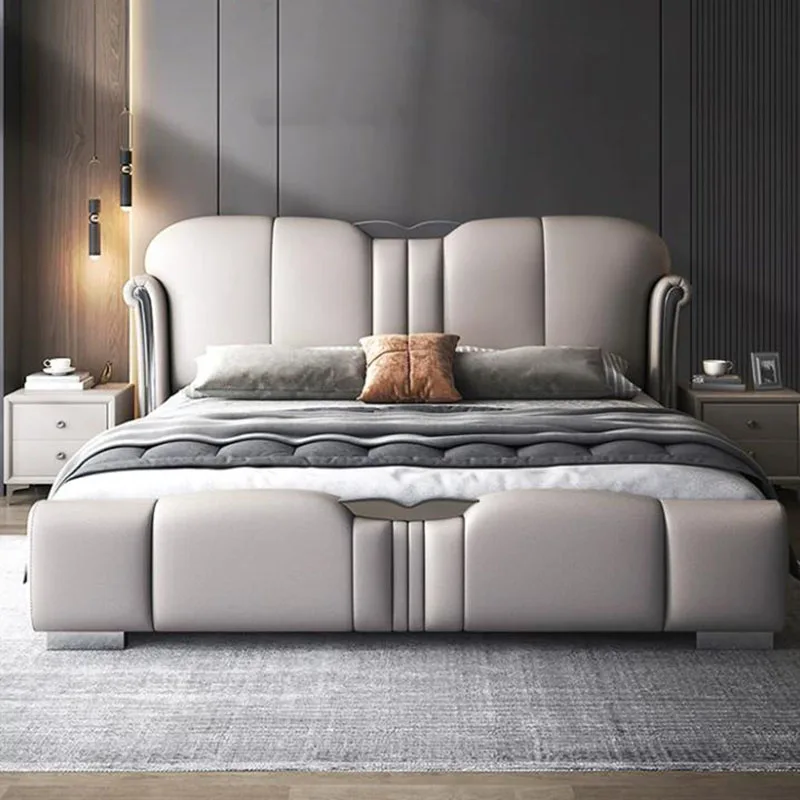 Modern Upholstered Beds Minimalist Storage Multifunctional Luxury Bed Frames Nightstands Letto Matrimoniale Home Furniture