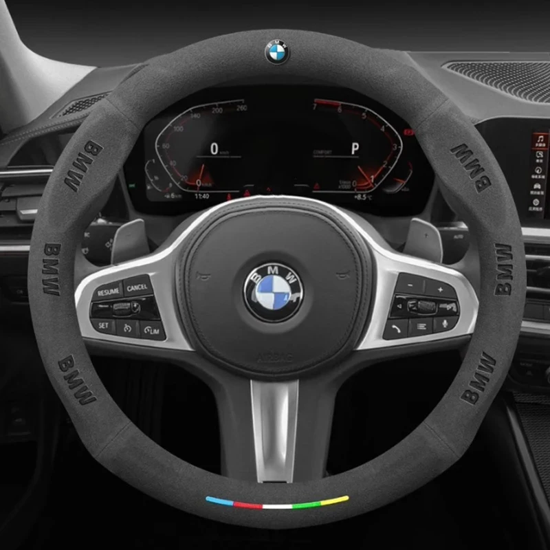 

Car Suede AntiSlip Steering Wheel Cover For BMW M E39 E46 E60 E70 E90 E91 G05 F10 F15 F20 F30 G20 G30 X1 X3 X4 X5 X6 X7 M3 M4 M5