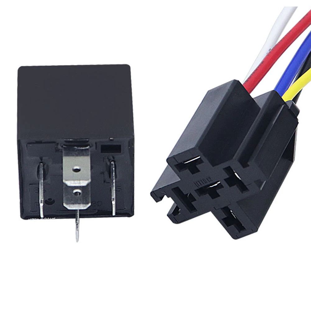 5pcs Relay With Socket 5Pin 12V 24V 40A JD1914 Waterproof Automotive Relay With Corded Socket Power Tools Accessories